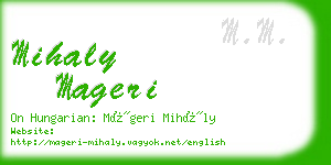 mihaly mageri business card